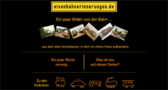 Desktop Screenshot of eisenbahnerinnerungen.de